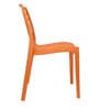 Plastic Chair in Orange Colour , (Set Of 2)