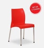 By Prima Plastic Chair in Red Colour , (Set Of 2)