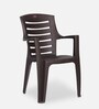 Genoa Plastic Chairs in Weather Brown Finish Set Of 2