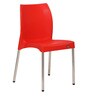 Plastic Chair in Red Colour , (Set Of 2)