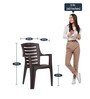 Genoa Plastic Chairs in Weather Brown Finish Set Of 2