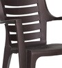 Genoa Plastic Chairs in Weather Brown Finish Set Of 2