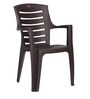 Genoa Plastic Chairs in Weather Brown Finish Set Of 2