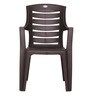 Genoa Plastic Chairs in Weather Brown Finish Set Of 2