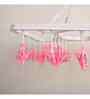 Plastic Cloth Drying Hanger with 25 Pegs Clips for Home Plastic Cloth Clips