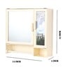 Plastic Double Door Bathroom Cabinet With Towel Rod