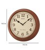 Brown Plastic Dual Chimes Modern Wall Clock