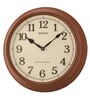 Brown Plastic Dual Chimes Modern Wall Clock