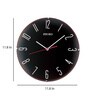 Black Plastic Elegant Modern Wall Clock