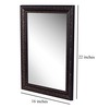 Plastic Bathroom Mirror In Black (L: 16, W: 1, H: 22 Inches)