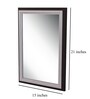 Plastic Bathroom Mirror In Brown (L: 15, W: 1, H: 21 Inches)