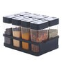 Plastic Kitchen 8 Pcs Sets Airtight Spice Rack Storage Jar Masala Box Spice Container Idle for, Easy Flow Spice Storage Container with Tray