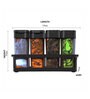 Plastic Kitchen 8 Pcs Sets Airtight Spice Rack Storage Jar Masala Box Spice Container Idle for, Easy Flow Spice Storage Container with Tray
