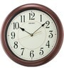 Brown Plastic Lumibrite Synthetic Modern Wall Clock