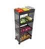 Plastic Multipurpose 4-Tier Floor Mount Corner Shelf Kitchen Organizer
