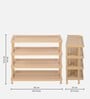 Plastic Open Shoe Rack in Marble Beige Finish