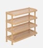 Plastic Open Shoe Rack in Marble Beige Finish