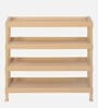 Plastic Open Shoe Rack in Marble Beige Finish