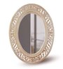 Plastic Oval Table Mirror in Gold colour