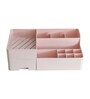 Plastic Pink Table Organiser Multiple Sections