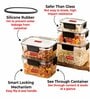 Transparent & Black Air Tight (Set of 5)Storage Container with Leak Proof Lid