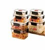 Transparent & Black Air Tight (Set of 7)Storage Container with Leak Proof Lid