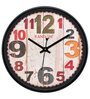 Plastic Round Wall Clock In Black