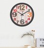 Plastic Round Wall Clock In Black