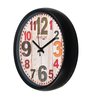 Plastic Round Wall Clock In Black