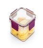 Transparent & Purple Plastic 1000 ml Airtight Leak Proof Storage Container