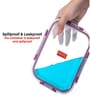 Transparent & Purple Plastic 1000 ml Airtight Leak Proof Storage Container