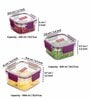 Transparent & Purple Air Tight (Set of 10) Storage Container with Leak Proof Lid