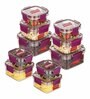 Transparent & Purple Air Tight (Set of 10) Storage Container with Leak Proof Lid