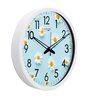 Plastic Sun Flower Wall Clock In White