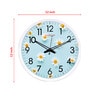 Plastic Sun Flower Wall Clock In White