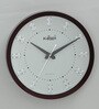 Stylish Plastic Wall Clock In Rosewood Finish