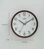 Rosewood Plastic Smite Modern Wall Clock