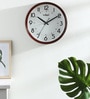 Rosewood Plastic Smite Modern Wall Clock