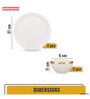 Plastic White BPA Free Set of 2 Dinner Sets