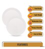 Plastic White BPA Free Set of 2 Dinner Sets