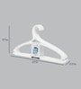 Plastic White Hanger, Set of 8