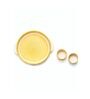 Bengal Fusion Yellow & White Ceramic (Set of 3) Appetizer Platter with Dip Bowl