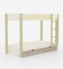 Play Date Single Size Bunk Bed in White and Oak Finish