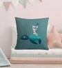 Canvas Cushion with Playful Cat Print