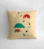 Casvas Cushion with Playful Penguin Print