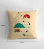 Casvas Cushion with Playful Penguin Print