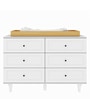 Tic Tac Toe Storage Cabinet cum Changing Table in White Finish