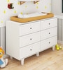 Tic Tac Toe Storage Cabinet cum Changing Table in White Finish
