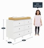 Tic Tac Toe Storage Cabinet cum Changing Table in White Finish