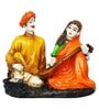 Playing Veena Multicolour Polyresin Human Figurine
